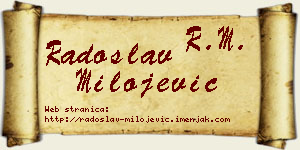 Radoslav Milojević vizit kartica